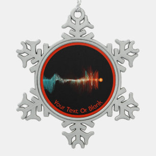 Deeltjesgolfdualiteit Tin Sneeuwvlok Ornament