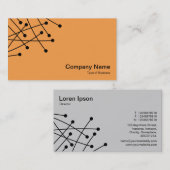 Deeltjeskrukken - Zwart op Lt Oranje f89f4b Visitekaartje (Voorkant / Achterkant)