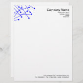 Deeltjessporen - blauw custom briefhoofd (Voorkant / Achterkant)