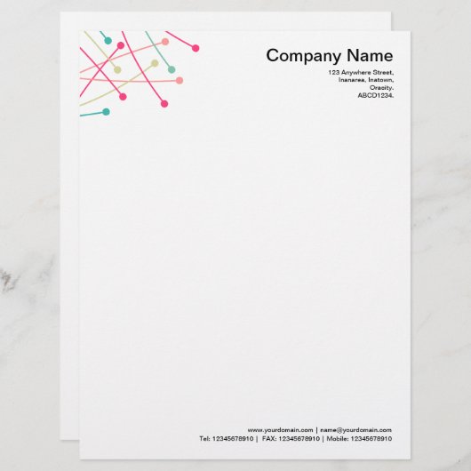 Deeltjessporen - Kleuren Briefhoofd Ontwerp (Voorkant / Achterkant)