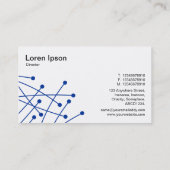 Deeltjessporen - Navy Blue op White Visitekaartje (Achterkant)