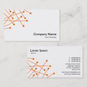 Deeltjessporen - Oranje op wit Visitekaartje (Voorkant / Achterkant)