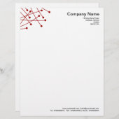 Deeltjessporen - Ruby Red Custom Briefhoofd (Voorkant / Achterkant)