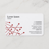 Deeltjessporen - Ruby Red op White Visitekaartje (Achterkant)