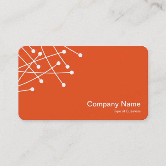Deeltjessporen — Wit op Sinaasappel ec4f1b Visitekaartje (Voorkant)