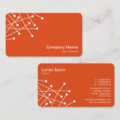 Deeltjessporen — Wit op Sinaasappel ec4f1b Visitekaartje (Voorkant / Achterkant)