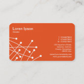 Deeltjessporen — Wit op Sinaasappel ec4f1b Visitekaartje (Achterkant)