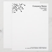 Deeltjessporen - zwart briefhoofd ontwerp (Voorkant / Achterkant)