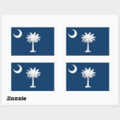 Deeltjesstaatvlag van hond rechthoekige sticker (Vel)