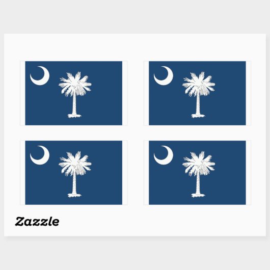 Deeltjesstaatvlag van hond rechthoekige sticker (Vel)