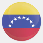 Deelvenster Venezuela-ronde Ronde Sticker (Voorkant)