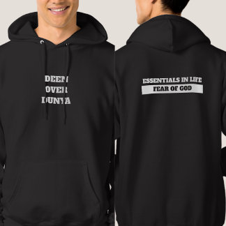 Deen Boven Dunya Angst Voor God Islamitische Man Hoodie