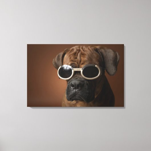 Deen met zonnebril canvas afdruk (Voorkant)