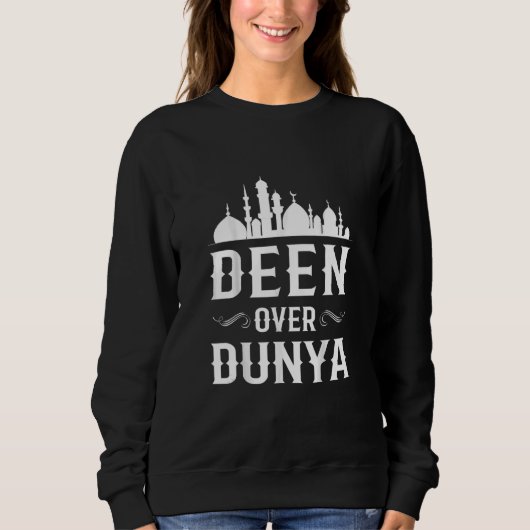 Deen Over Dunya Mosque islamitische moslim Trui (Voorkant)