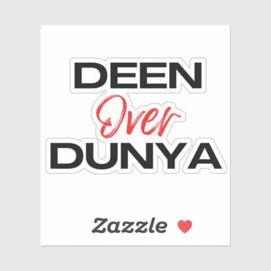 Deen Over Dunya Ramadan Mubarak Islamitische Mosli Sticker (Vel)