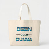 Deen over Dunya Shirt. Grote Tote Bag (Voorkant)
