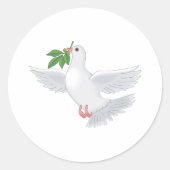 Deena Dove Ronde Sticker (Voorkant)
