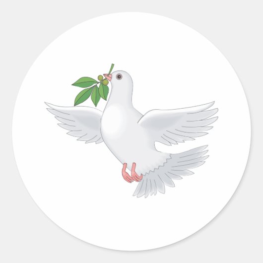 Deena Dove Ronde Sticker (Voorkant)