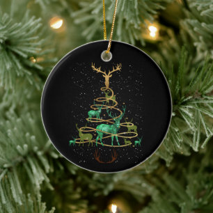 Deenbuck Hunting Holiday Kerstboom Keramisch Ornament
