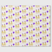 Deenden met Confetti en ballonnen Cadeaupapier (Vlak)