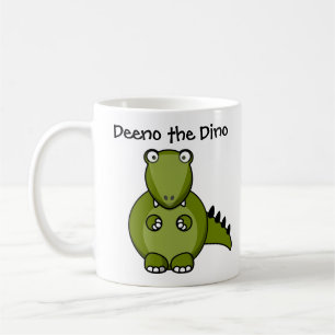 Deeno de Dino op maat gemaakte cartoon kinder mok