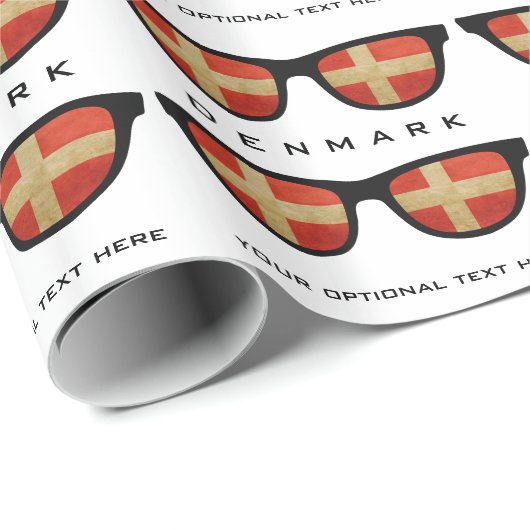 Deens aangepaste tekst- en kleurcadeauomloop in de cadeaupapier (Rol Hoek)