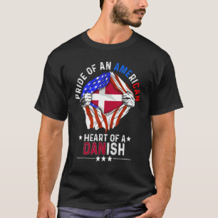 Deens Amerikaans-Amerikaanse pride in het buitenla T-shirt