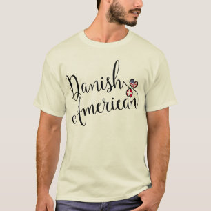 Deens-Amerikaans gejumeleerd hart Tee Shirt