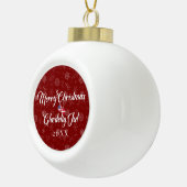 Deens-Amerikaans met aangepast jaar tweetalig Keramische Bal Ornament (Rechts)