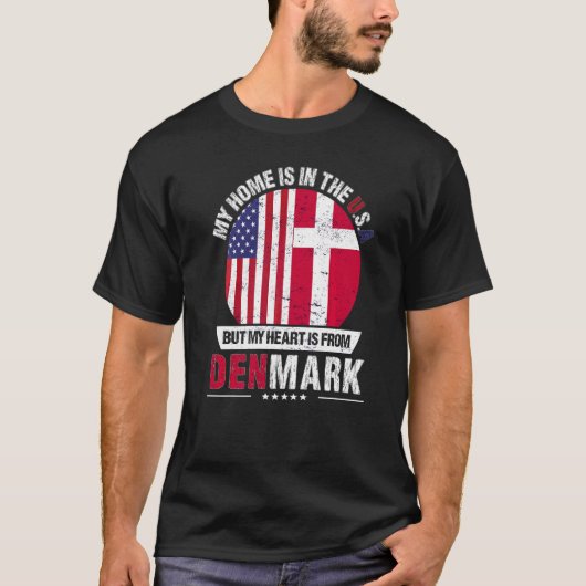 Deens Amerikaans patriothart komt uit Denemarken T-shirt (Voorkant)