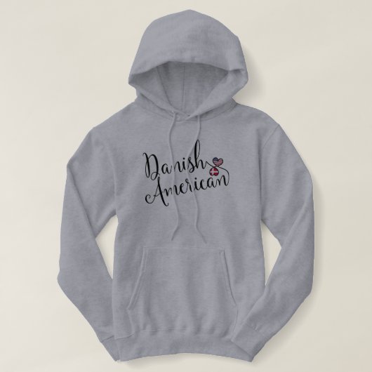 Deens-Amerikaanse gejumeleerde harten Hoodie (Design voorkant)