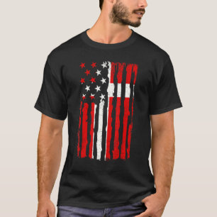 Deens-Amerikaanse Pride VS vlag Denemarken Roots T-shirt