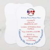 Deens-Amerikaanse uitnodiging voor het landelijke (Voorkant / Achterkant)