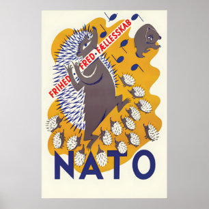 Deens Anti-Russisch NATO Poster Frihed  Vrijheid