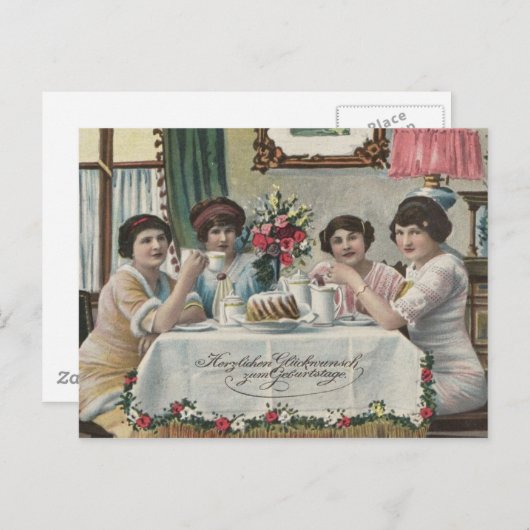 Deens Birthdays - Fodseldag Briefkaart (Voorkant / Achterkant)