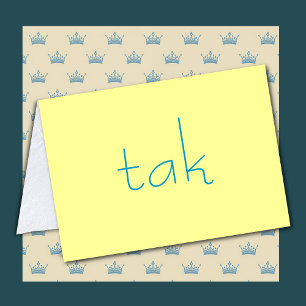 Deens dankt u nota neemt van Kaart Tak in Geel