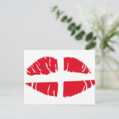 deens denemarken - lippenstift briefkaart (Staand voorkant)