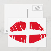 deens denemarken - lippenstift briefkaart (Voorkant / Achterkant)