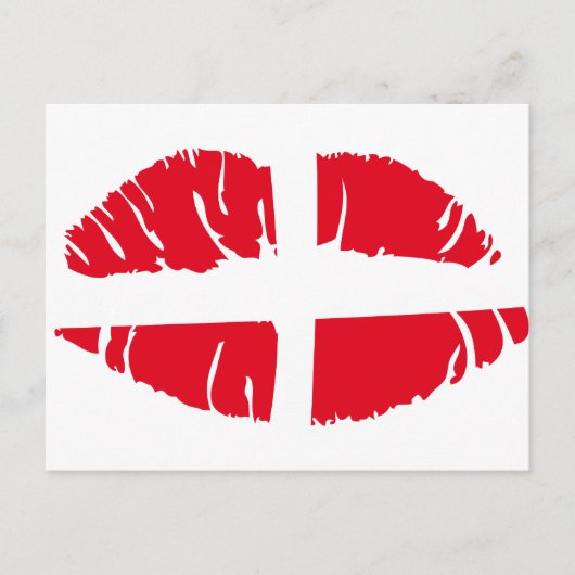deens denemarken - lippenstift briefkaart (Voorkant)