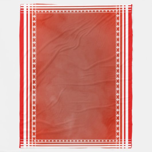 Deens geïnspireerd rood fleece deken (Voorkant)