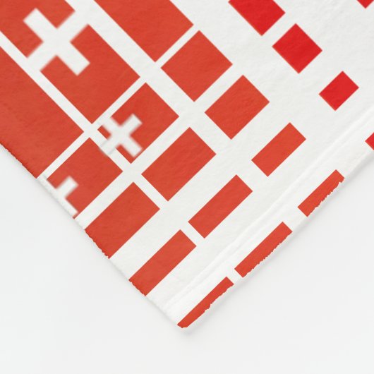 Deens geïnspireerd rood fleece deken (Hoek)