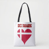 Deens hart tote bag (Voorkant)