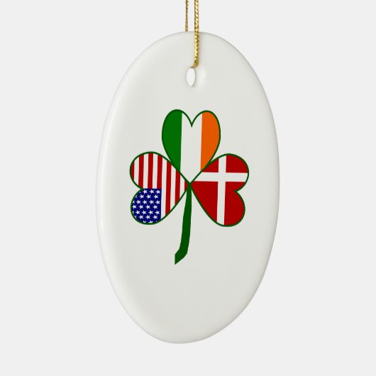 Deens Iers-Amerikaans Shamrock Keramisch Ornament (Rechts)