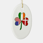 Deens Iers Amerikaanse Shamrock Keramisch Ornament (Rechts)