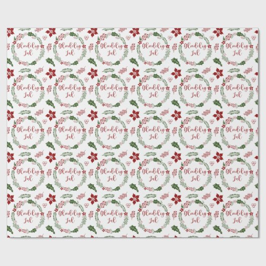 Deens kerstfeest, Glædelig jul Cadeaupapier (Vlak)