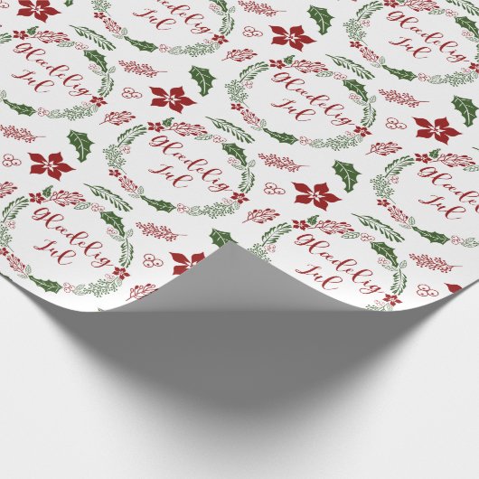 Deens kerstfeest, Glædelig jul Cadeaupapier (Hoek)