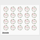 Deens kerstfeest, Glædelig jul Ronde Sticker (Vel)