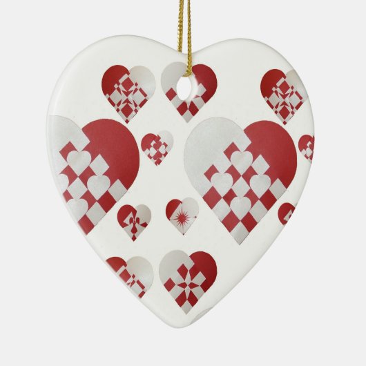 Deens kerstkunstschilderwerk keramisch ornament (Rechts)