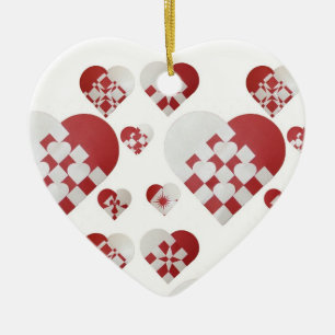 Deens kerstkunstschilderwerk keramisch ornament
