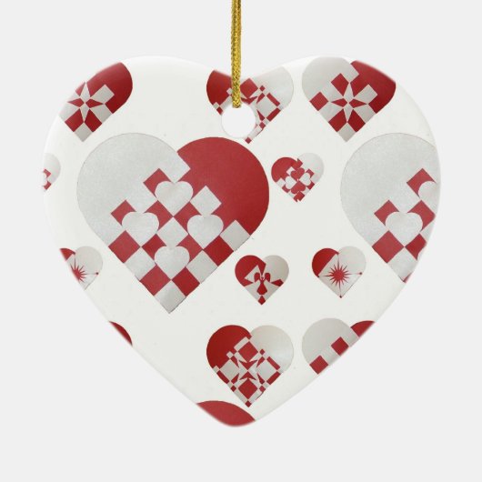 Deens kerstkunstschilderwerk keramisch ornament (Achterkant)